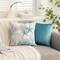 Set of 2 Coastal Nautical Throw Pillow Covers 18x18 Inch, Blue Ocean Seashell Coral and Starfish Velvet Decorative Cushion Covers for Couch, Sofa, Bedroom, Living Room, Patio & Beach House Decor